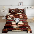 thumbnail image 2 of Castle Fairy Farmhouse Cow Print Queen Comforter Set,Bull Skull Bedding Comforter Set, 2 of 8