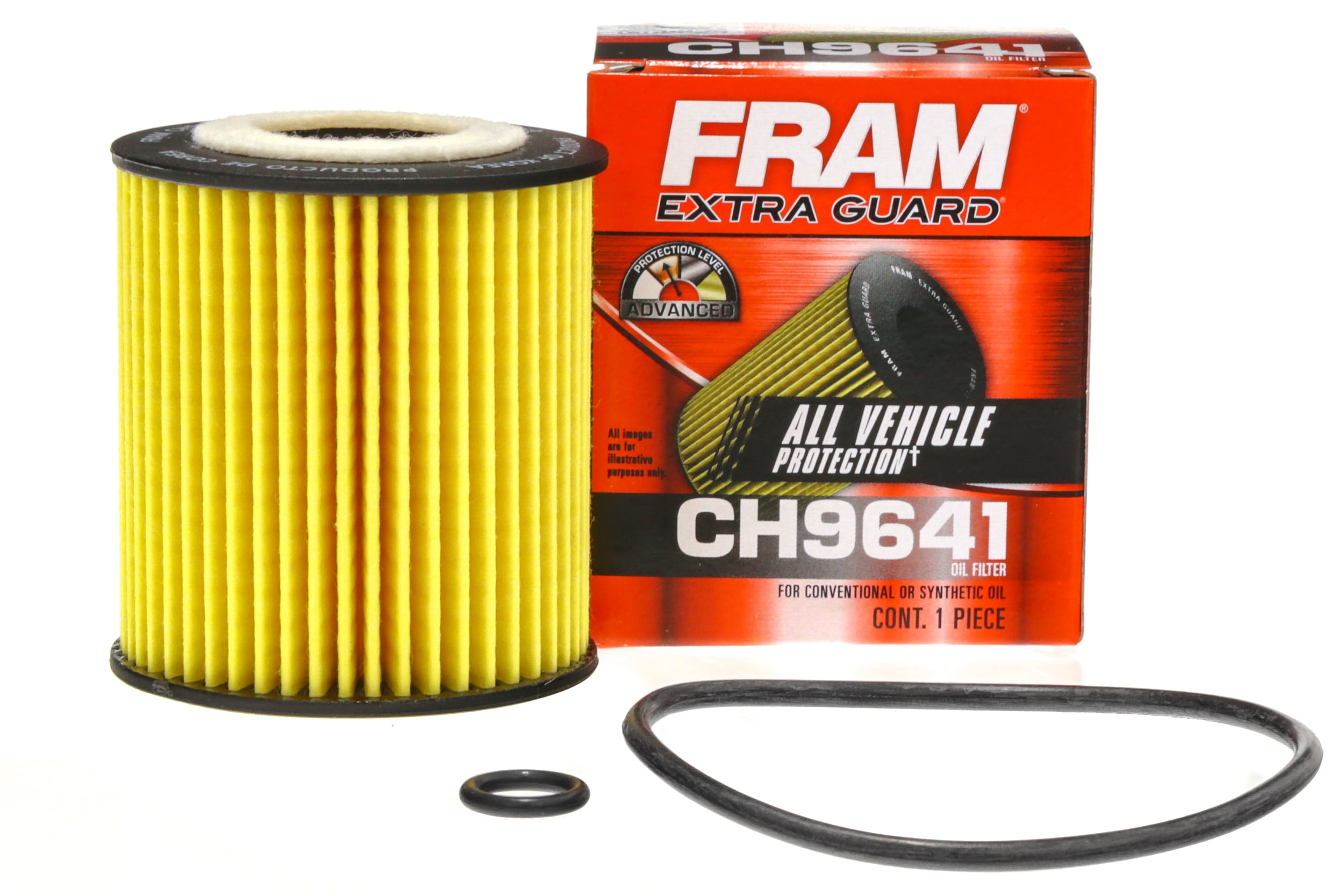 FRAM Extra Guard Oil Filter, CH9641, 10K Miles, Replacement Oil