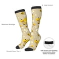 thumbnail image 5 of Picia Women Crew Soft Moisture-wicking Socks Cute Bee Gnome 2 Pattern Design Cotton Socks, One Size fit All, 5 of 9