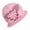 Pink, variant on Women's Elegant Retro Wool Cloche Hat Bucket Winter Hat with Bow Knot and Flower Warm Winter Thermal Headwear Dark Gray One Size