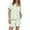 Green, variant on Wutalume Women's Casual Fashion Christmas Print Short Sleeve Pajama Set, Button Down T-Shirt and Shorts, Holiday Home Wear,Army Green L