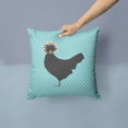 thumbnail image 2 of Polish Poland Chicken Animal Art Checkboard Design Fabric Decorative Pillow, 2 of 4