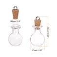 thumbnail image 2 of Mini Glass Bottles with Cork Flat Bottom Ball Shape Wishing Bottle with Ring, 20 Pieces, 2 of 6