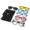 thumbnail image 5 of Un par de gafas combinadas con cinco pares de gafas de sol polarizadas pueden combinarse con las gafas de sol magnéticas retro TR90 para miopía., 5 of 5