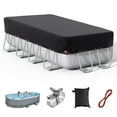 thumbnail image 1 of COSYUMI 12X21FT Rectangular Pool Cover, Solar Pool Covers with Winch & Cable for Rectangular Above Ground Pool, 420D Oxford UV Resistant, Waterproof, Snowproof Windproof for All Season, 1 of 11