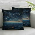 thumbnail image 3 of GOSMITH  Throw Pillow Cover Cosmic Colorful Watercolor Galaxy Night Sky with Stars Square Decorative Throw Pillow Cushion Case for Home Couch Living Room Bed Sofa Car Pillowcase, 3 of 5