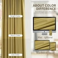 thumbnail image 6 of Pinch Pleated Linen 100% Blackout Curtains 84 Inch Length 2 Panels Insulated Thermal Fall Blackout Drapes for Bedroom Living Room Darkening Yellow Pinch Pleat Curtains with Hooks Rings Clips 7 FT, 6 of 9