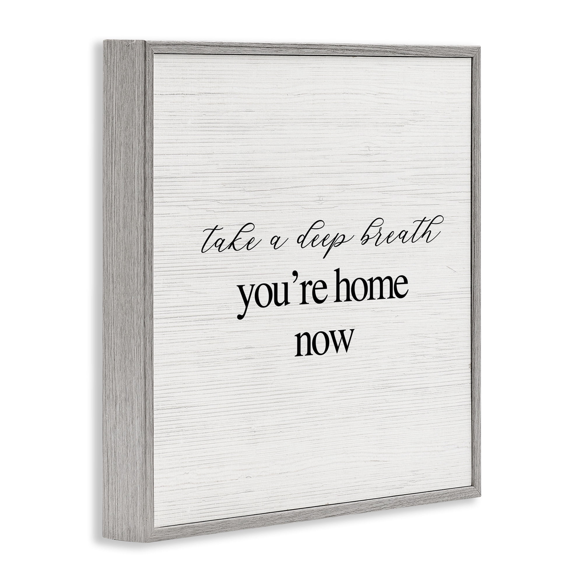 Stupell Industries Home Now Minimal Phrase Typography Painting Gray Framed Art Print Wall Art, 12 x 12