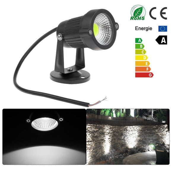 Toystoory Impermeable 3 * 1W COB LED Césped Jardín Luz de inundación Patio Camino Proyector Lámpara con base Impermeable Blanco frío AC / DC 12V Iluminación y accesorios Toystoory HA025481-00