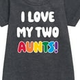thumbnail image 2 of Instant Message - I Love My Two Aunts - Girls Ss Fleece Dress, 2 of 5
