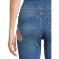 thumbnail image 5 of The Pioneer Woman Pull On Embroidered Bootcut Jeans, 32” Inseam, Sizes XS-3X, Women's and Women's Plus, 5 of 5