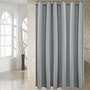 Waterproof Mildew Resistant Fabric Bathroom Shower Curtain Liner With Metal Grommets 12 Hooks Solid 70x70 Inch