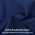 thumbnail image 2 of 2 Pack Standard Brushed Microfiber Pillow Shams with 2" Flange, Super Soft and Cozy, Wrinkle, Fade, Stain Resistant Sham, Navy Blue, 20x26 inches, 2 of 8