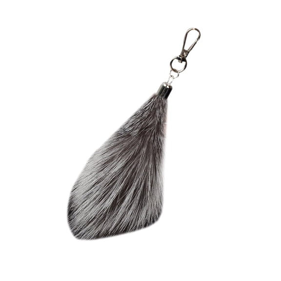 Plush Cosplay Toy Tail Keychain Animal Tail Shape Soft Keyrings for Handbag