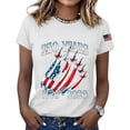 thumbnail image 4 of NMMUED 250 Years of Freedom Distressed American Flag 4th of July Shirts Women Patriotic Graphic Tee Independence Day Summer Casual Shirt White XXL, 4 of 6