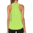 thumbnail image 4 of Brglopf Women's Sleeveless Workout Tops Breathable Lightweight Mesh Sleeveless Loose Active Tennis Yoga Shirts Racerback Athletic Running Tank Tops(Mint Green,S), 4 of 7
