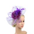 thumbnail image 1 of Chapeau de Cocktail pour Femmes Sinamay Fascinator Mariage Église Kentucky Derby Robe, 1 of 7