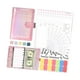 thumbnail image 5 of Carpeta de cuaderno de cuero PU Macarena A6 Organizador de dinero rosado, 5 of 6