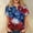 Dark Blue, variant on 250 Anniversary USA Shirt Women USA 250th Anniversary Shirt Patriotic American Flag Tops 1776-2026 Tshirt Gifts