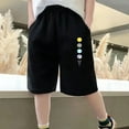 thumbnail image 2 of ZACPNCV Boys Casual Elastic Waist Athletic Shorts Printed Lounge Shorts Running Track Shorts Jogger Shorts for Teen Black 9-10 Years, 2 of 4