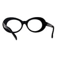 thumbnail image 4 of Womens Oval Round Plastic Retro Vintage 20s Mod Eye Glasses Black, 4 of 4