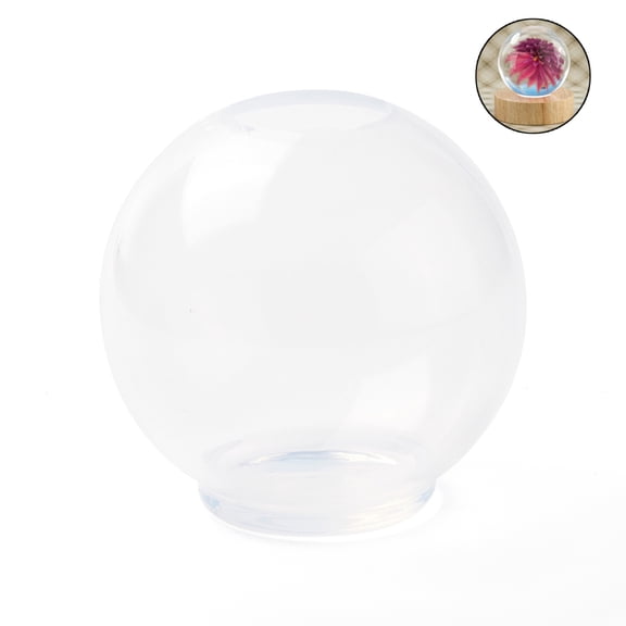 DIY Round Ball Display Decoration Silicone Molds Resin Casting Molds for UV Resin & Epoxy Resin Craft Making Clear 5.4x5.1cm Inner Diameter: 2cm