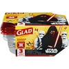 Glad Food Storage Disney Sandwich Containers, Star Wars, 18 Count