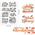 thumbnail image 2 of 1Sheet Hello Autumn Pumpkin Clear Rubber Stamps Happy Thanksgiving Greeting Words Reusable Silicone Transparent Seals for Card Making DIY Scrapbooking Journaling Photo Album Decoration 6.3 x 4.3inch, 2 of 7