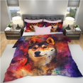 thumbnail image 3 of 3 Pieces Duvet Cover Set Shiba Inu Dog 3D Print Bedding 1 Duvet Cover 2 Pillowcases Natural Animals Comforter Sets Soft Breathable for Boys Girls Children Sd4Ee4, 3 of 5