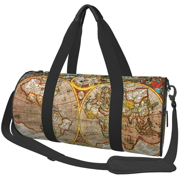 Boho Indian Plaid Duffel Bag, Duffel Bag, Weekender, Gym, Travel, Spor