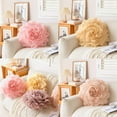 thumbnail image 2 of Handmade Rose Flower Round Throw Pillows Case Princess Cushions for Living Room Sofa Bed Wedding Gift, 2 of 4