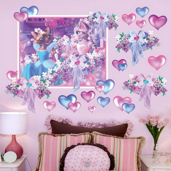 Wallhogs Princess Cats III Wall Decal