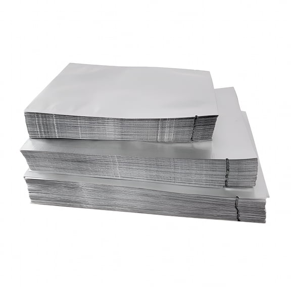 CCOCC 2026 New 100Pcs Silver Mylar Flat Bags Aluminum Foil Packaging Bag Bulk Food Storage Pouch for Food,Candy,Snacks,Herbs,Tea,Bulk Storage 9X13