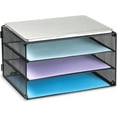 thumbnail image 1 of DALTACK 3 Tier Letter Tray Paper Organizer Mesh Metal Desk File Organizer for Home & Office, Black, 1 of 4
