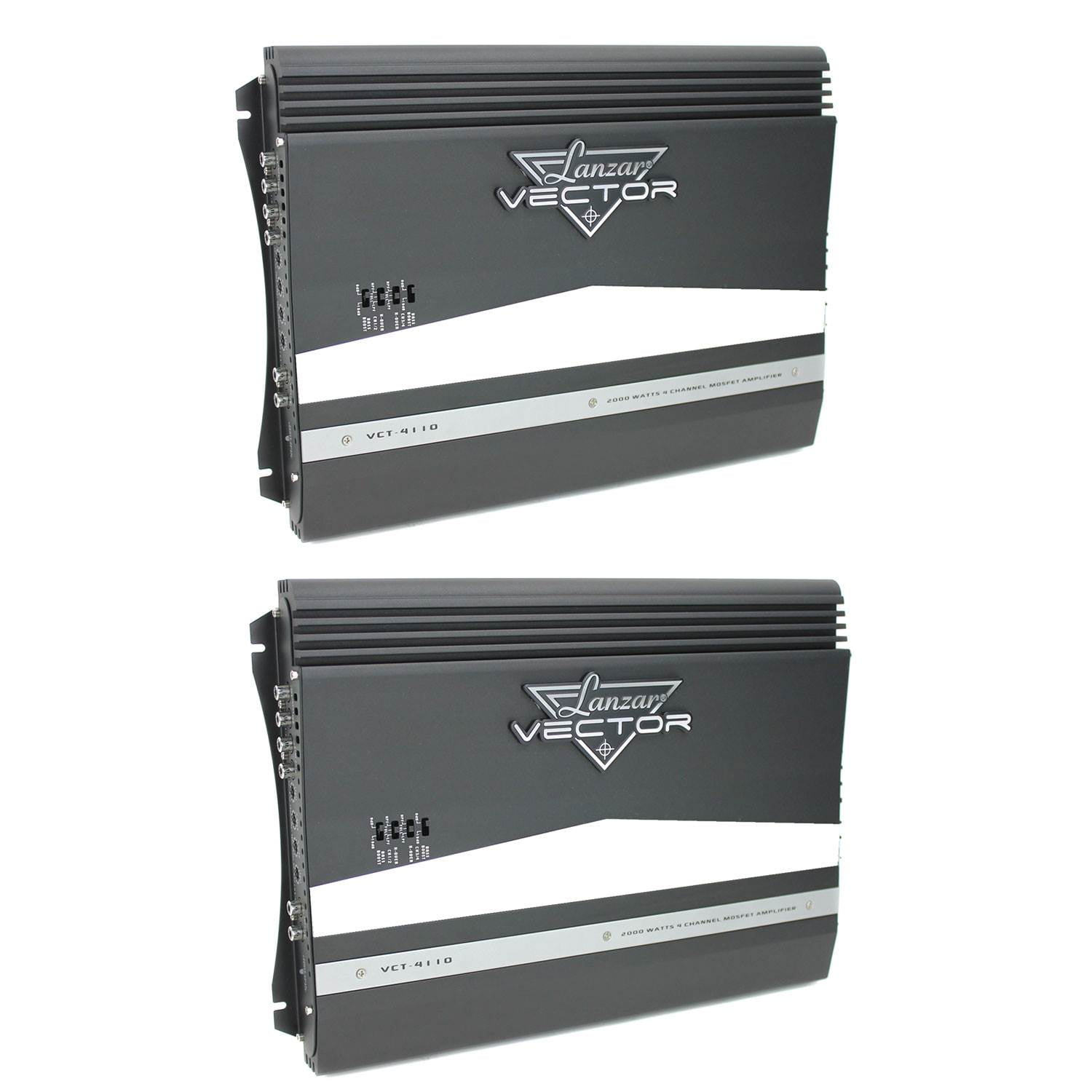 LANZAR VCT4110 2000W 4Channel High Power MOSFET Car Audio Amp (2 Pack