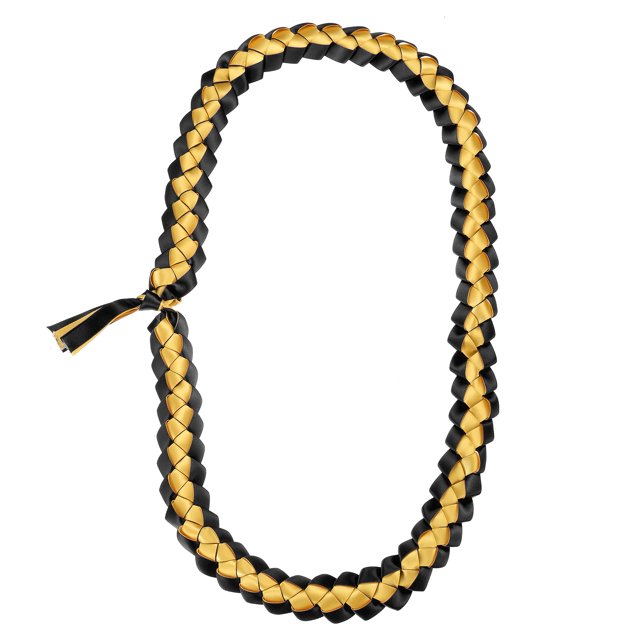 Uxcell 47 pulgadas Cadenas de Graduación 1 Pcs Cintas de Graduación Cadenas de Dinero de Graduación Color Brillante DIY Oro y Negro