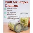 thumbnail image 2 of Elementi Sprouting Kit - Set of 2 Sprouting Lids for Wide Mouth Mason Jars, Sprouts Growing Kit for Bean Sprouts (Mushroom), 2 of 5