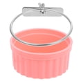 thumbnail image 1 of Comedero de acero inoxidable para loros, extraíble y colgante, para jaulas de pájaros, ideal para mascotas pequeñas, gatos, perros y pájaros, color rosa. Ideal para jaulas y cajones., 1 of 6