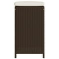 thumbnail image 3 of vidaXL Garden Bar Stools with Cushions 2 pcs Brown Poly Rattan, 3 of 5