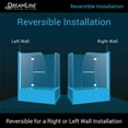 thumbnail image 3 of Aqua 56-60 Inch W x 30 Inch D x 58 Inch H Frameless Hinged Tub Door with 30 Inch Return Panel in Matte Black, 3 of 8