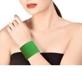 thumbnail image 2 of Sunsoul By Touchstone "Colorful Bangle Collection" Indian Bollywood Exclusive Golden Glaze Grass Green Color Designer Jewelry Bangle Bracelets. Set of 24 For Women., 2 of 3