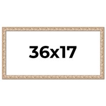 36x17 Frame White Real Wood Picture Frame Width 1.5 inches | Interior Frame Depth 0.5 inches |