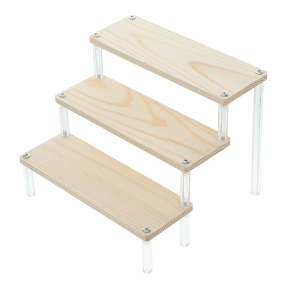 Masteelf Acrylic Tiered Display Stand For Perfume And Jewelry Multi-Level Organizer Cosmetics Step Display Shelf For Dresser Vanity Or Retail Use