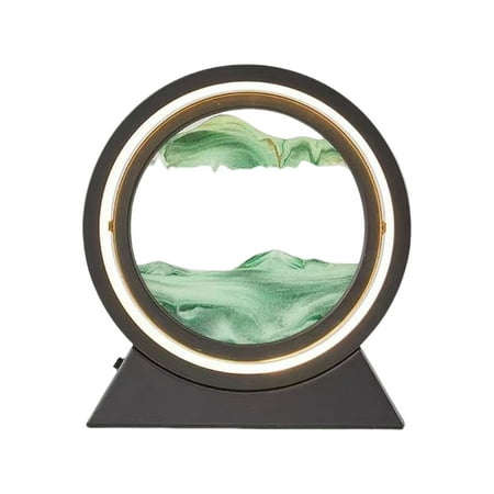 

RUNOLIG 3D Moving Sand Art Table Lamp Liquid Motion Sand Painting Night Light Gift For Home Office Decor