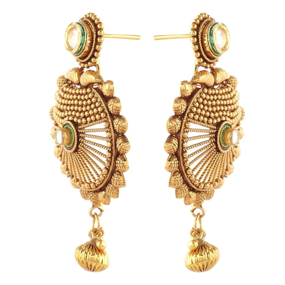 Crunchy Fashion Bollywood Style Party Wear Traditional Indian Jewelry Jhumki Jhumka Earrings for Women