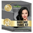 thumbnail image 2 of (2 pack) Herbishh Black Hair Color Shampoo for Gray Hair, 3-in-1 Dye Cleanse & Condition, Ammonia-Free, Long-Lasting Coverage, Easy to Use, Travel Pack, 30ml Each Sachet, Ideal for Men & Women, Pack of 20, 2 of 9