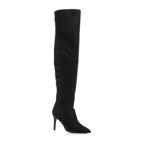 AQUA Womens Black Comfort Lola Pointed Toe Stiletto Zip-Up Dress Boots Shoes 7 M