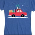 thumbnail image 3 of Peanuts - Snoopy Red Truck - Women's Short Sleeve Graphic T-Shirt, 3 of 6