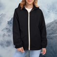 thumbnail image 4 of Comdrip Veste Légère pour Femmes! Veste Chaude Coupe-Vent Imperméable à Blocs de Couleur pour Femmes, Coupe-Vent d'Extérieur, Veste de Randonnée, Veste de Randonnée pour Femmes, Légère, Noire, 2TG, 4 of 5