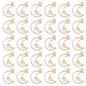 thumbnail image 1 of Uxcell 100Pcs Aleación de Bisel Abierto Pendientes, Colgante de Marco Hueco de Luna Estrella, Oro Claro, 1 of 6